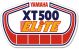 Vintage Decal'XT500 Elite' approx. 15x9cm, red/blue/yellow on white background