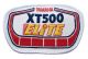 Vintage Patch'XT500 Elite' approx. 11,5x8cm, red/blue/yellow on white background