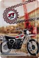 Retro Sheet Metal Sign '40 Jahre XT500', size 20x30cm, embossed, 4 mounting holes, 4-fold stamped subject