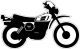 XT500'77 Sticker, stylised '77 model, glossy black, size approx. 100x61mm, 1 piece