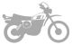 XT500'77 Sticker, stylised '77 model, silver, size approx. 100x61mm, 1 piece