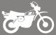 XT500'77 Sticker, stylised '77 model, white, size approx. 100x61mm, 1 piece