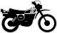 XT500'78 Sticker, stylised '78 model, glossy black, size approx. 100x58mm, 1 piece