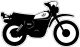 XT500'80 Sticker, stylised '80 model, glossy black, size approx. 100x58mm, 1 piece