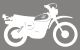 XT500'80 Sticker, stylised '80 model, white, size approx. 100x58mm, 1 piece