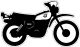 XT500'81 Sticker, stylised '81-'85 model, glossy black, size approx. 100x58mm, 1 piece