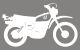 XT500'81 Sticker, stylised '81-'85 model, white, size approx. 100x58mm, 1 piece