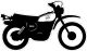 XT500'86 Sticker, stylised '86-'87 model, glossy black, size approx. 100x58mm, 1 piece