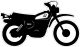 XT500'88 Sticker, stylised '88-'89 model, glossy black, size approx. 100x58mm, 1 piece