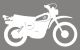 XT500'88 Sticker, stylised 1988-1989 model, white, size approx. 185x108mm, 1 piece