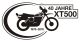 Sticker '40 Jahre XT500', black, size approx. 190x95mm, 1 piece