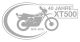 Sticker '40 Jahre XT500', silver, size approx. 190x95mm, 1 piece