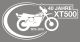 Sticker '40 Jahre XT500', white, size approx. 100x50mm, 1 piece