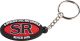 Key Fob SR500, soft vinyl black/red/white with metal chain and key ring
