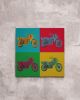 XT500 1976 Pop Art Print, canvas on wooden stretcher frame, dimensions 50x50x2 cm, 4-color print, 260 g/m² polyester stretch canvas