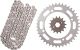 XW-Ring Chain Kit 15T front/40T rear, RK520XRE, 102 links, OPEN TYPE, coarse geared front sprocket, clip- and rivet chain joint