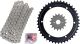 RK XW-Ring Chain Kit, strengthened, RK530XRE, open chain, hollow rivet joint, 16T front/42T rear sprocket