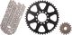 XW-Ring Chain Kit 16T front/45T rear, RK520XRE, 102 Links, OPEN TYPE, clip- and rivet chain joint