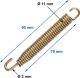 Exhaust Pull Spring, Universal, Zinc-Plated, 1 Piece, Length 90mm, Diameter 11mm, Strength 2mm, 1 Rotating Hook