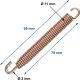 Exhaust Pull Spring, Universal, Zinc-Plated, 1 Piece, Length 99mm, Diameter 11mm, Strength 2mm, 1 Rotating Hook