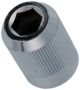 Knurled Nut for Header Pipe Mounting, 1 piece (OEM, Chrome-Plated, Allen Key), OEM Reference # 90179-08004