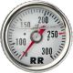 RR Oil Dipstick Thermometer RR23 with White Clockface and FAHRENHEIT Dial (70-300°F)