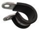 Hose Clamp, rubberised, for 18mm  diameter, band width 12mm, galvanised, 1 piece