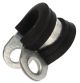 Hose Clamp, rubberized, suitable for 8mm diameter, zinc plated, 1 piece