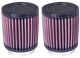 K&N Clamp-On Racing Air Filter Set (2 Pieces RU-0600), Not Street Legal