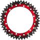 44T Rear Sprocket, Alu/Steel (Red anodized, saves approx. 20% weight in comparision to the steel sprocket)