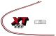 Fuel Tank Decal XT500'80, Red/Black/White, complete Set LH/RH, overcoatable