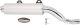 MARVING 'AMACAL' Silencer, chrome plated, with aluminium cover,connection diameter 42mm, 'E'-approved