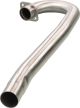 Big Bore Header Pipe, stainless steel, brushed surface, diameter 44/41.5mm, incl. HD-flange