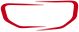 Side Cover Decal / Trim Sticker, red with white gradient, 1 pair for right and left side of vehicle