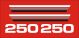Decal Set for Side Cover Left and Right, 4pcs, white/silver/black