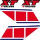 Tank Decal red/blue, 4pcs. complete right + left side, decor template = Type 43F, vehicle base color black