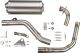 Stainless Steel Racing Exhaust System complete incl. Header, intermediate pipe, rear silencer, mounting material (ready to fit, not street legal)