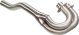 2-1 Stainless Steel Header Pipe, brushed, diameter in/out 39/42mm, not street legal