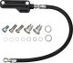 KEDO Twin Feed Oil Line Kit 'Vintage BlackLine' with Black Textile Hose and Black Anodized Aluminium Block with Fins, Complete Kit