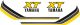 Fuel Tank Decal Yellow/Silver/Dark Grey, 1 pair (color variant for item 92120 without historical model)