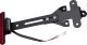 JvB-moto License Plate Holder incl. LED-Light, Reflector and Mounting Material (Aluminium Black Coated, max. Plate Height 205mm)