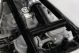 Carburettor bracket, stainless steel, for retrofitting racing air filters, vibration damped assembly, elegant minimalist design