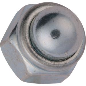 M6 Self-Locking Dome Nut, 8.8 Zinc-Coated (plastic locking ring)