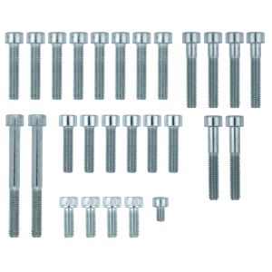 Allen Screw Set for Crankcase Cover, 8.8, Zinc Coated, incl. Manual (lower sprecial bolt oil filter cover not included)