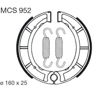 TRW-LUCAS Brake Shoes Front/Rear -></picture> see item no. 29485 alternatively