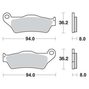 TRW-LUCAS Brake Pads, front, 1 pair (Vehicle Type Approval)