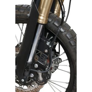 Steel Braided Brake Line T700, black, one-piece, from yoke to caliper, incl. banjo bolts, for Enduro- front fender 31092S/W, incl. certificate