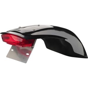 KEDO SuperMoto Rear Fender, Black (Red Taillight, Street Legal)