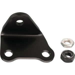 Replica Silencer Bracket, black powdercoated, incl. 2x nut M10x1.25, flat / high design