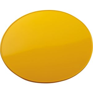 Number Plate Vintage, Oval, Yellow, 1 Piece, Size approx. 270x215mm